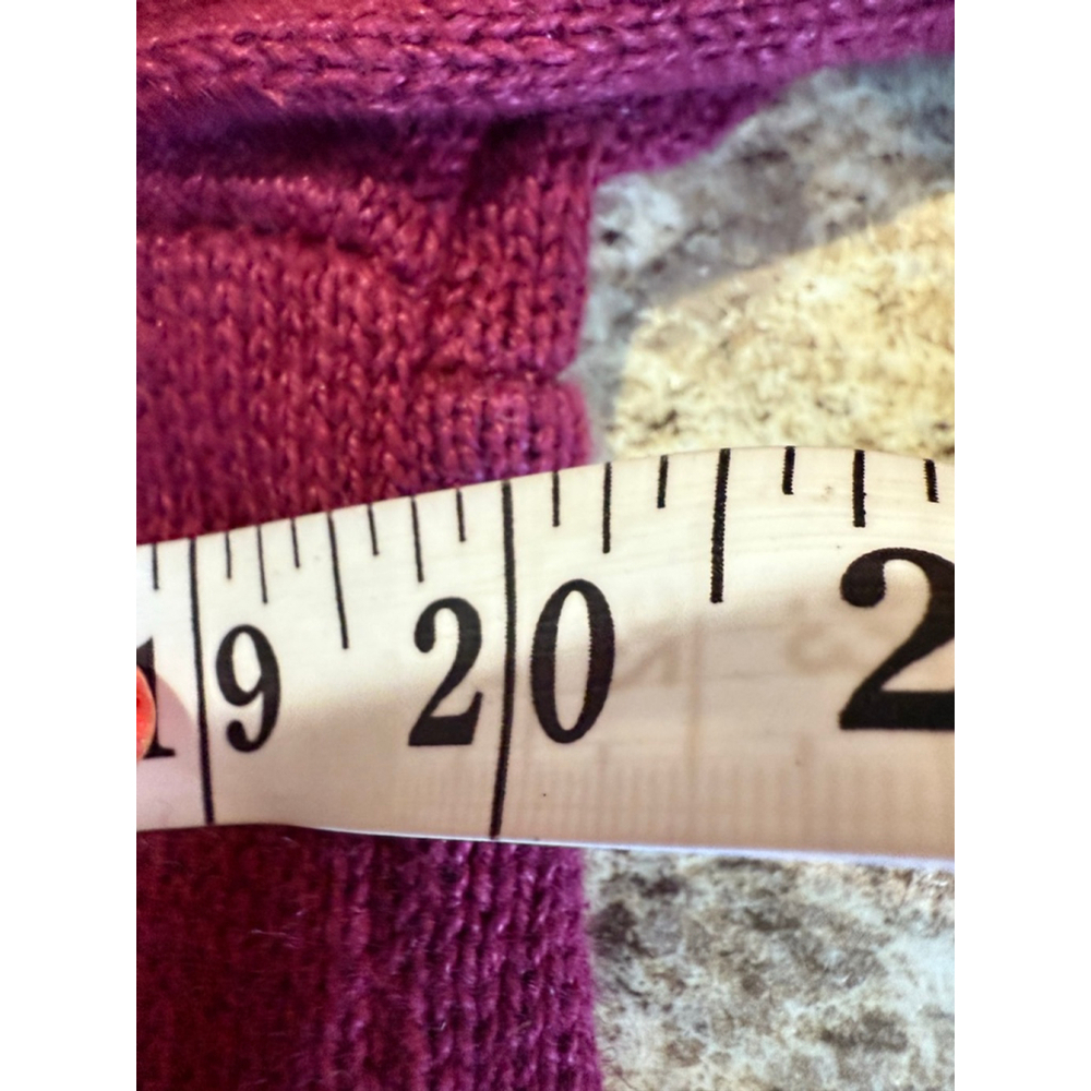 Women's Christopher & Banks Burgundy Cardigan with Fall Leaves, Size L - Picture 7 of 9